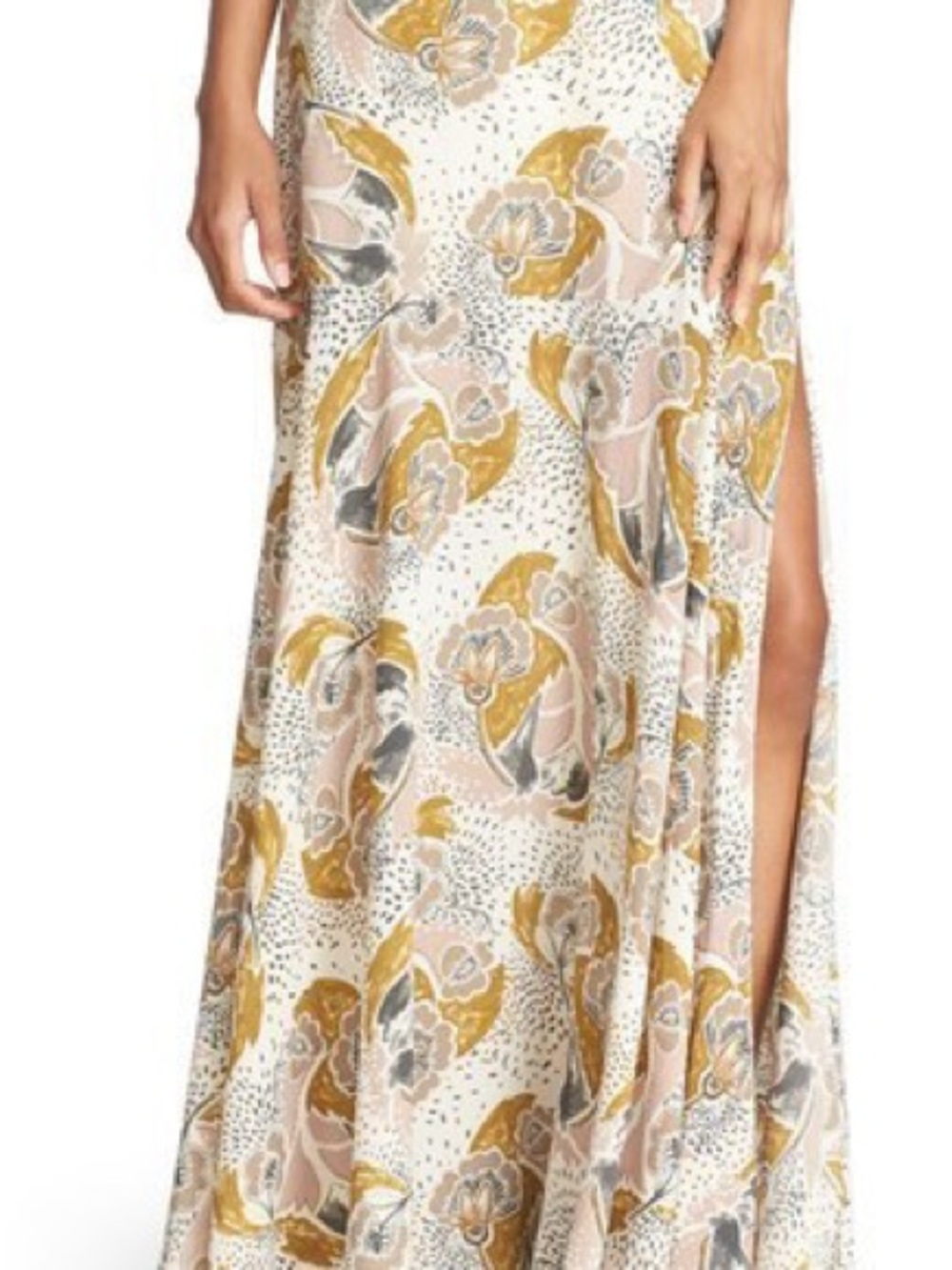 Free People floral skirt with slit